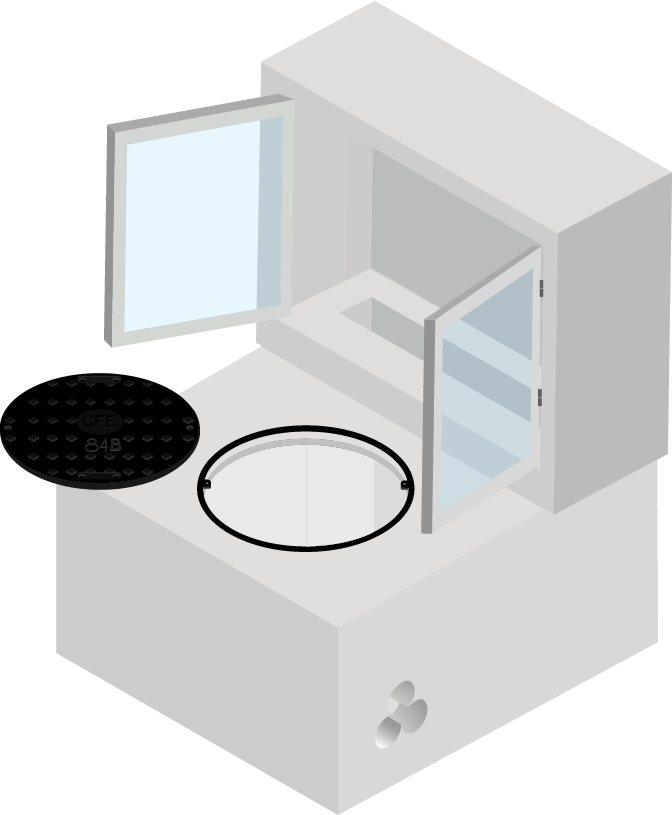 Murete Derivador con Registro Media Tensión 600/600 AMP