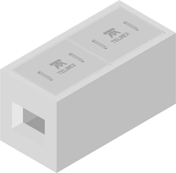 Registro de Concreto L2T 63x133x68 cm