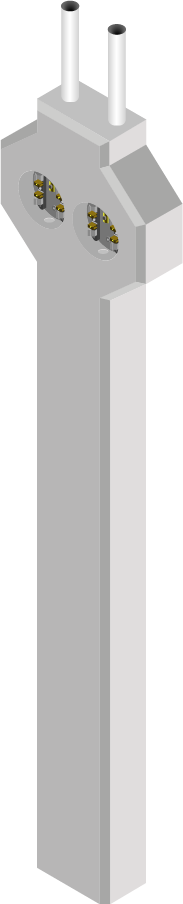 Murete Doble para Acometida Aérea