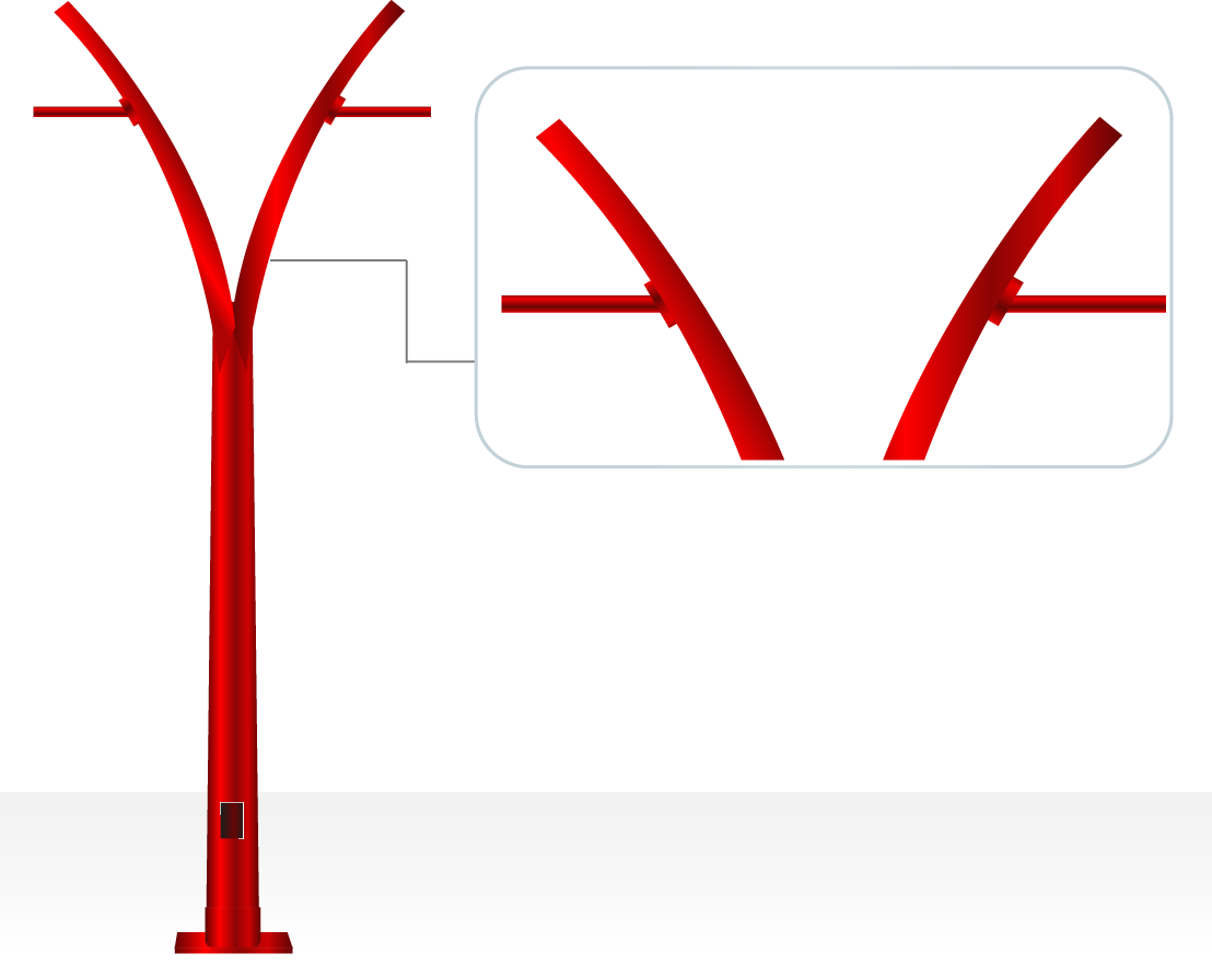 Poste Chetumal 1 ó 2 Brazos
