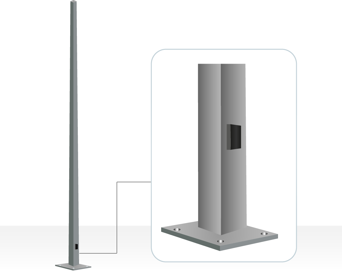 Poste Cónico Cuadrado