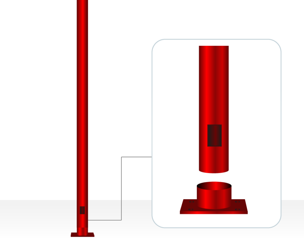 Poste Tubular Recto